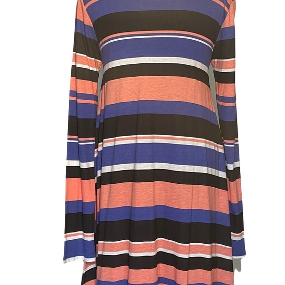 Threads 4 thoughts Striped Multicolor Women's Dress long sleeve size medium - Picture 2 of 4